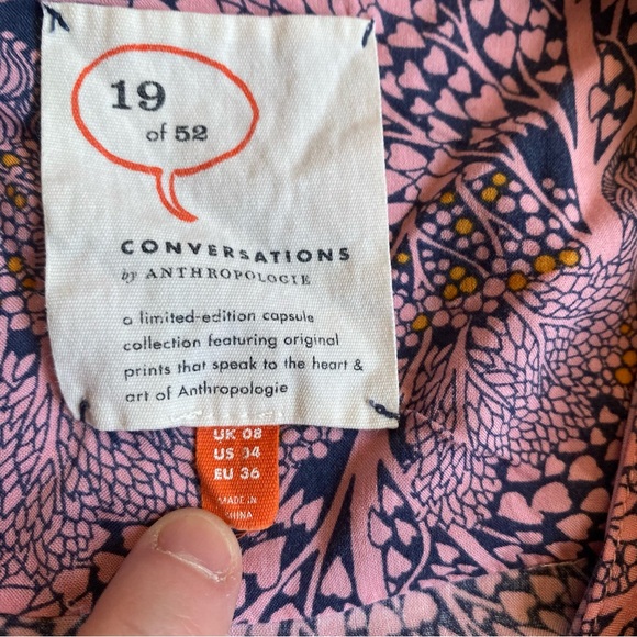 Anthropologie 52 Conversations Colloquial Blouse fairy castle print mystical 4 - Picture 11 of 12